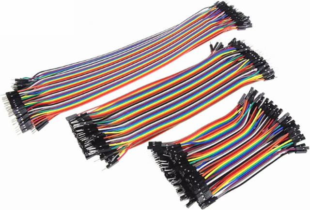 Dupont Überbrückungskabel Set für DIY-Kits mit 40 Pin Steckern und Buchsen in Multicolor, Längen: 10 cm, 20 cm, 30 cm und 40 cm - Bild 1