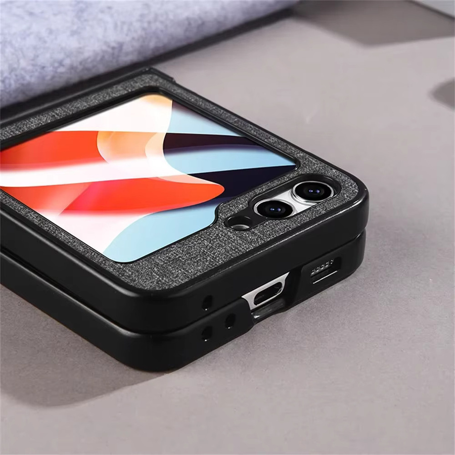 3 in 1 Business Schutzhülle mit integrierter Bildschirmfolie und MagSafe Kompatibilität für Samsung Galaxy Z Flip 7, Z Flip 6 und Z Flip 5 in Blau - Bild 2