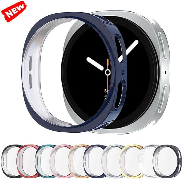 EIMO Uhrenzubehör, Displayschutzfolie und TPU-Gehäuse, Samsung Galaxy Watch 8, Schwarz - Bild 1