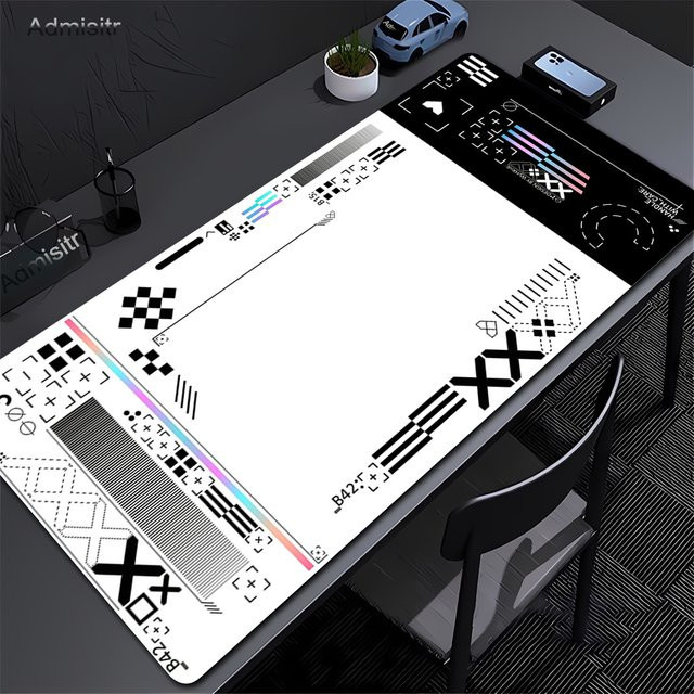 Admisitr Gaming-Mauspad Printstream XXL Rutschfeste Schreibtischunterlage B/B: 90 x 40 cm - Bild 1