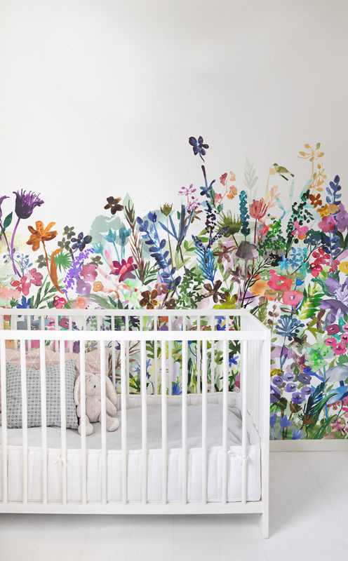 Rebel Walls Mural May Meadow Wandtattoo mit floralem Frühlingsdesign in Bunt - Bild 4