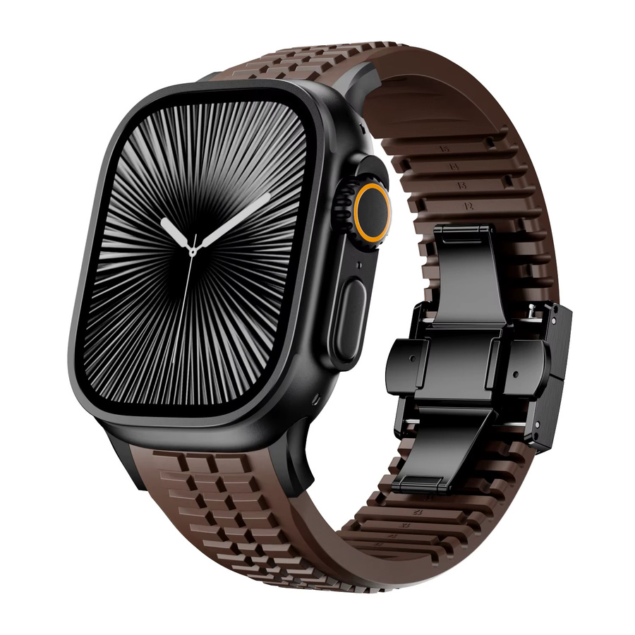Uhrenarmband Silikon, Schwarz, Unisex - Bild 3
