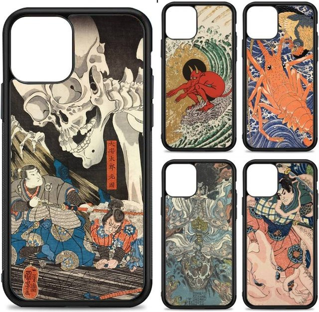 Utagawa Kuniyoshi Ukiyoe Kunst Handyhülle aus Silikon und PC+TPU für Apple iPhone 11 12 13 14 15 16 17 Plus Pro Max in Multicolour - Bild 1
