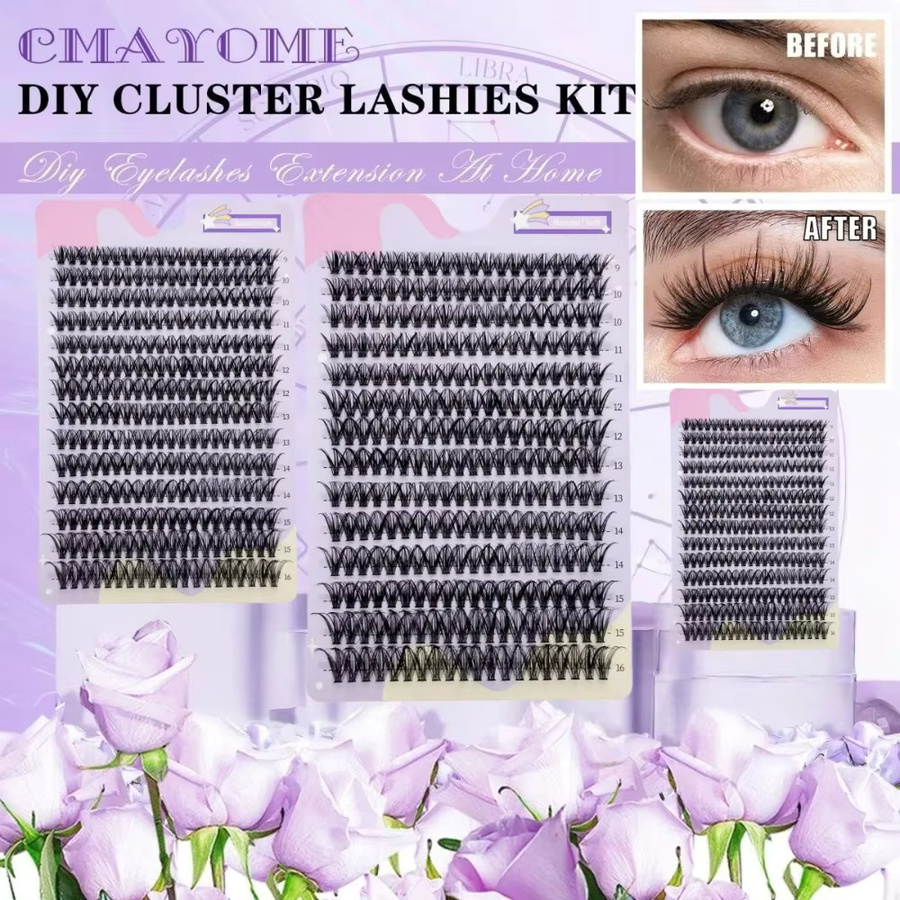 JIEFUXIN Künstliche Wimpern, 280 Stück, Unisex - Bild 4
