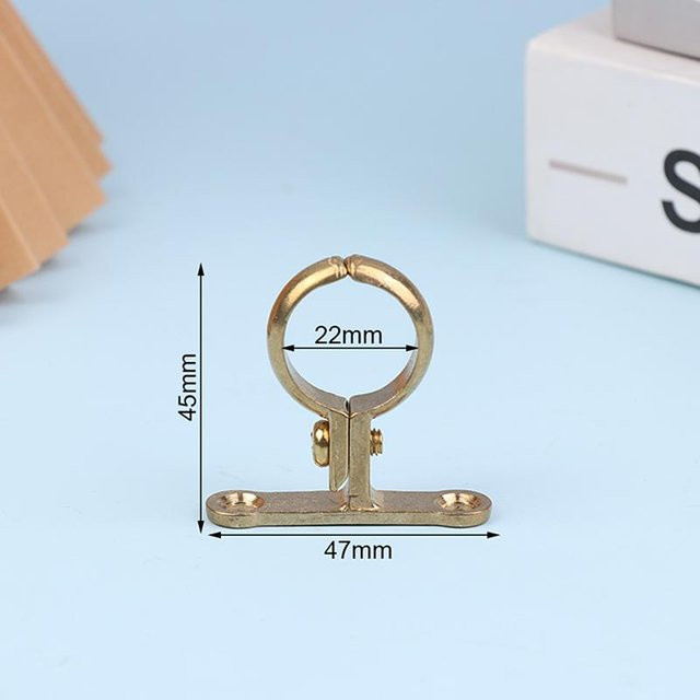 Oepaturem Messingrohrschelle Wandmontierte Rohrunterstützung in Gold für Sanitärinstallationen mit 22 mm Außendurchmesser - Bild 1