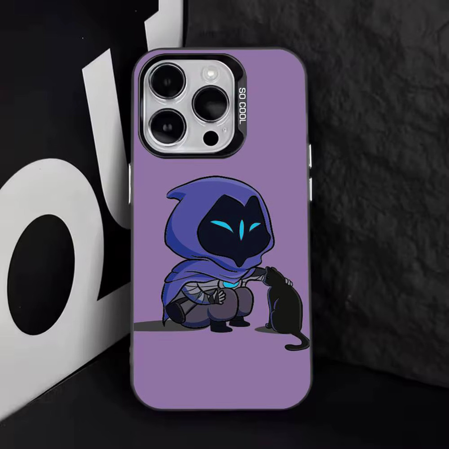 V-Valorant O-Omen Handyhülle für iPhone 11 bis 17 Pro Max Plus Air Mini Schwarz TPU Cover - Bild 2
