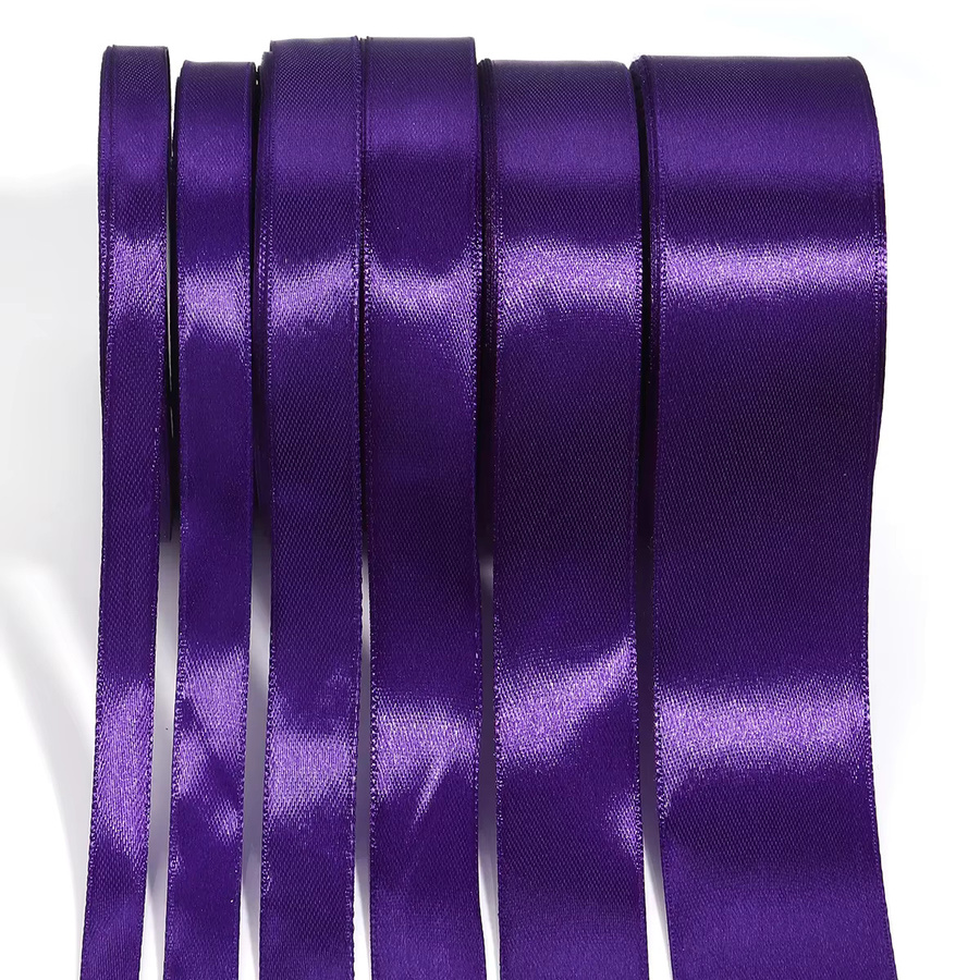 Tiefviolettes Satinband für DIY Dekorationen, Hochzeit und Geschenke, Länge: 25 Yards - Bild 4