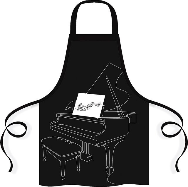 Moderne Küchenschürze Piano in Schwarz von St. Benno Verlag - Bild 1
