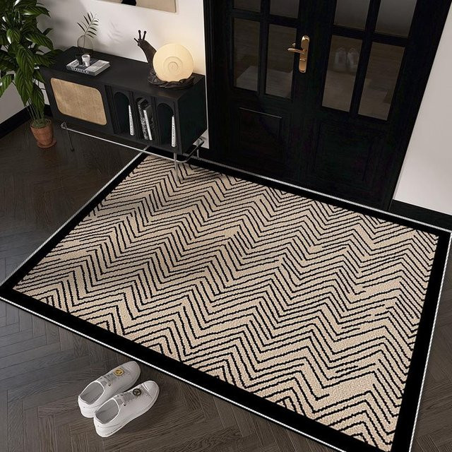 Moderner Luxus-Eingangsteppich aus Crystal Velvet, rutschfeste und saugfähige Fußmatte, B/B: 60 x 90 cm - Bild 1