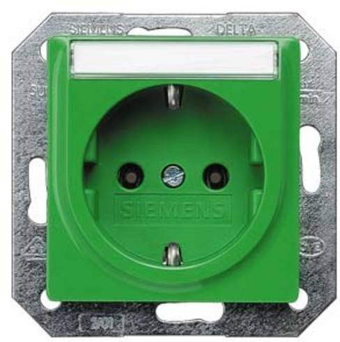 Siemens DELTA i-system Schuko-Steckdose 10/16A 250V in Grün 5UB1537 - Bild 1