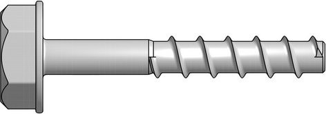 Mr. GARDENER Betonschraube aus Aluminium in Silber, Durchmesser: 6 mm, Länge: 60 mm, 10 Stück - Bild 1