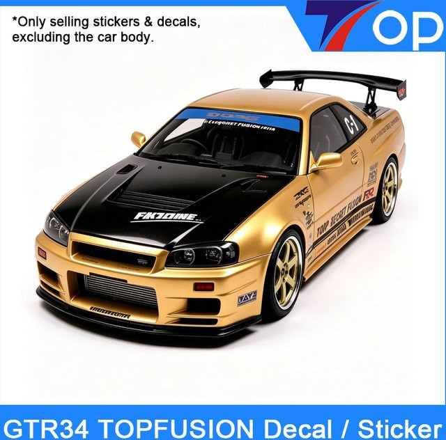 TOPFUSION GTR34 Offroad RC Rennauto, Aufkleber-Etikett Karosserie-Upgrade - Bild 1