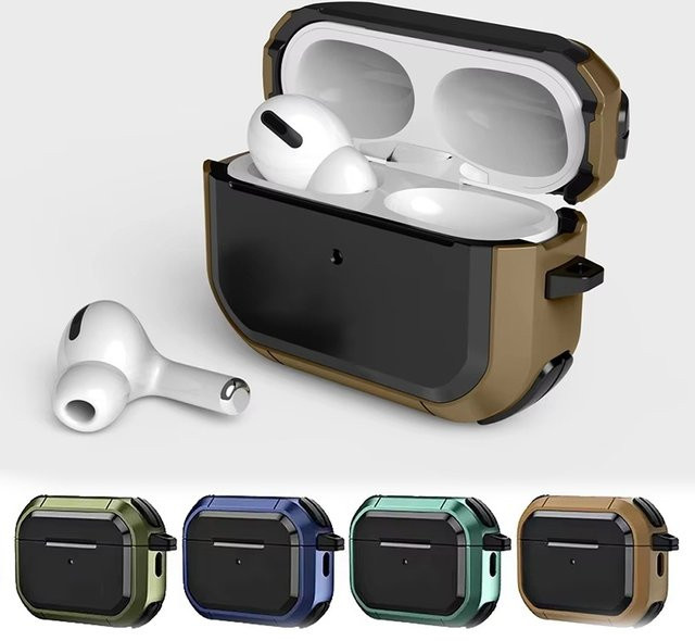 VORTNGLE Kopfhörer-Schutzhülle für Apple AirPods Pro und Pro 2 inklusive Schlüsselanhänger in Braun - Bild 1
