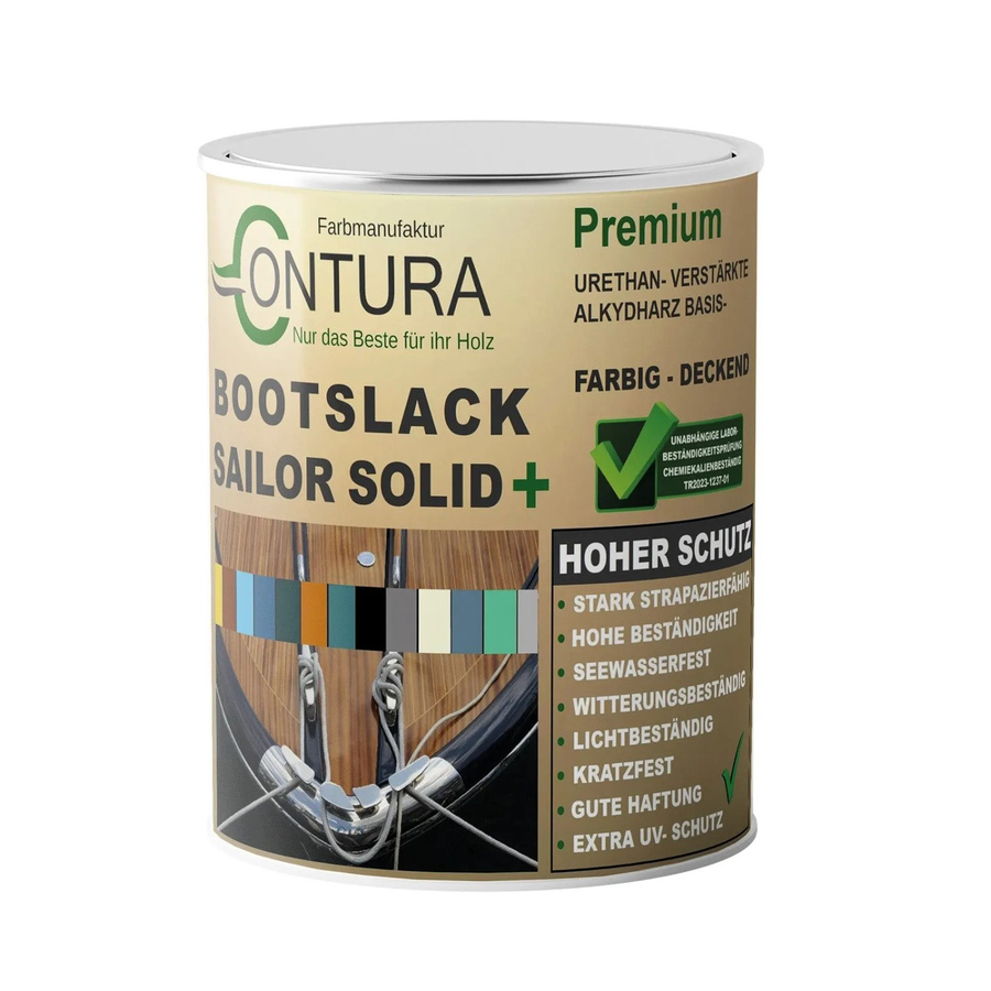 Contura Bootslack Yacht Buntlack für Holz und GFK in Beige, Seidenmatt, 1 Liter - Bild 2