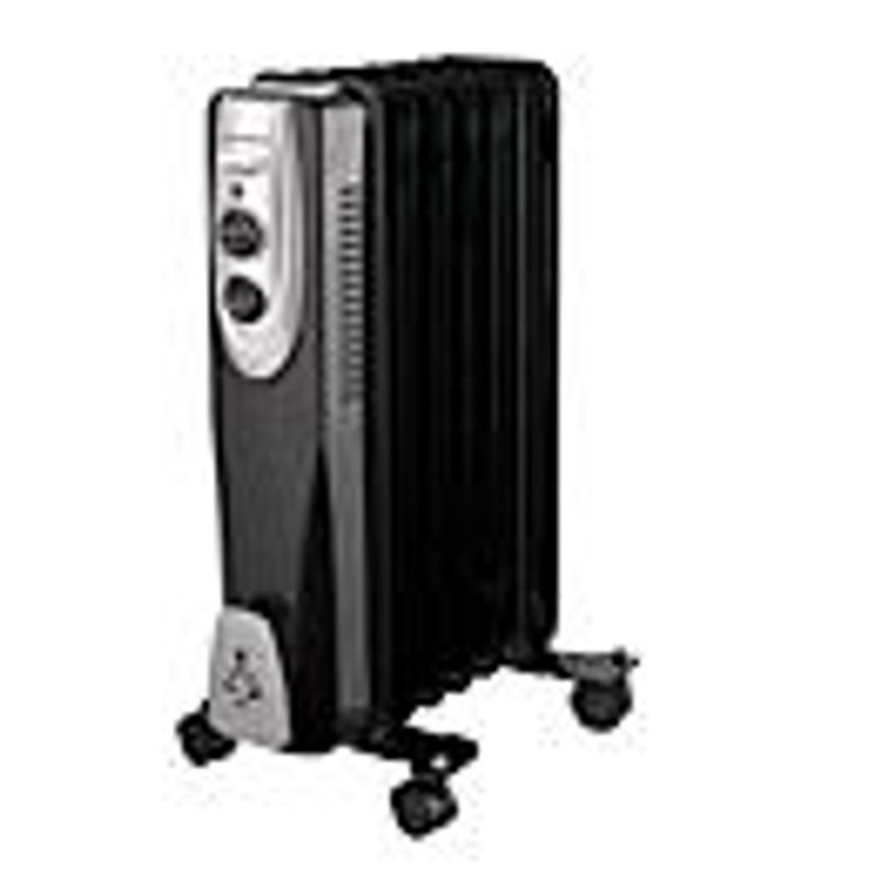 Heizgerät Gutfels HR 32007 in Schwarz mit 3 Leistungsstufen, Thermostat und Transportrollen, B: 33 cm, T: 23 cm, H: 54 cm - Bild 2