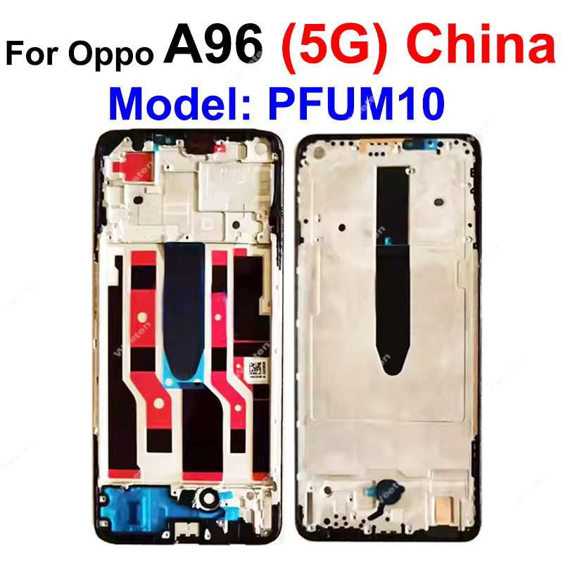 Oppo Ersatzgehäuse für A91 A92 A92s A93 A93s A94 A95 A96 A97 A98 4G 5G in Schwarz als vordere LCD Rahmen Abdeckung - Bild 3