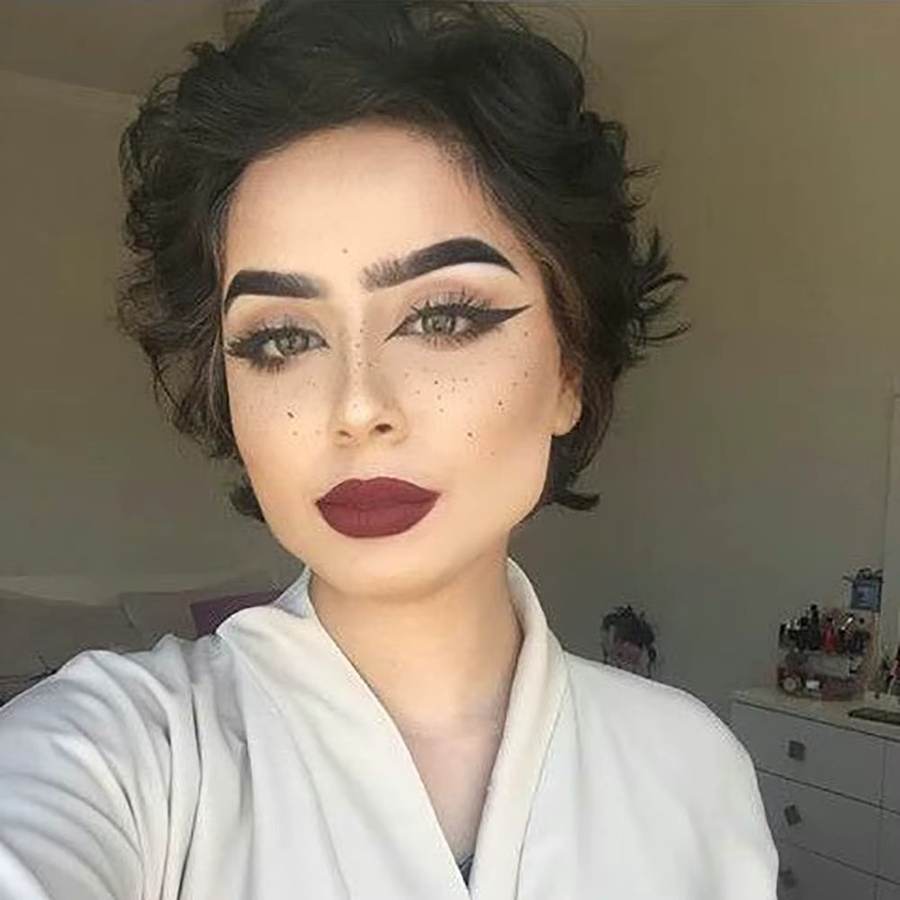 OYM HAIR Pixie-Schnitt-Perücke, Echthaar, lockig, Damen - Bild 3