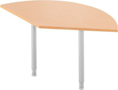 SSI Schäfer Ansatztisch 135 Grad in Buche und Weißalu, Breite: 80 cm, Tiefe: 80 cm - Bild 1