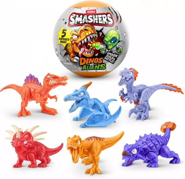 ZURU 5 Surprise Explosion Dinosaurier- und Alien-Kampf, Tyrannosaurus Rex Blind Box Kapselball Spielzeugball - Bild 1