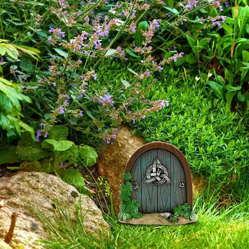 Miniatur Fee Tür als kreative Garten Dekoration für Outdoor und Bastelprojekte aus Kunststoff - Bild 2
