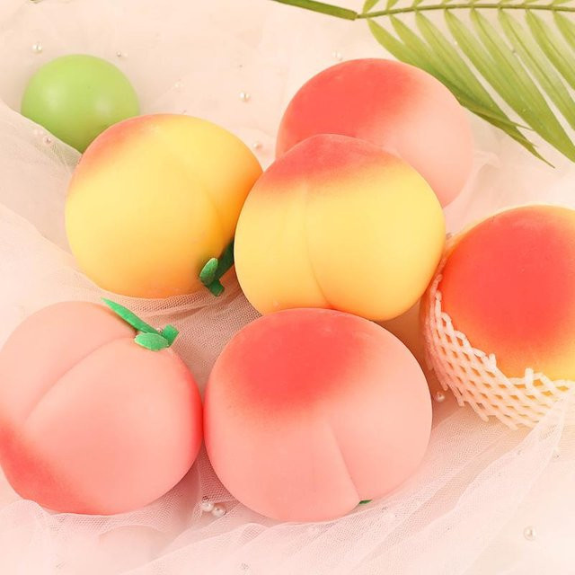 Pfirsich Slow-Rebound Squishy, Knet-Fidget-Spielzeug, yellow - Bild 1