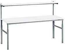 Treston Arbeitstisch TPH 715 höhenverstellbar in Grau und Weiß, B: 150 cm, T: 70 cm, H: 300 cm - Bild 1