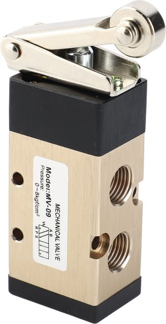 Aramox MV-09 Pneumatisches Umkehrventil mit 5-Wege-Rollenhebel, 2 Positionen, 1/4 Zoll PT - Bild 1