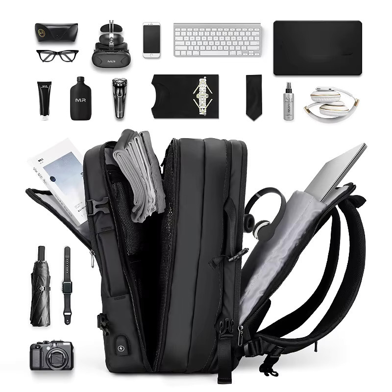 Mark Ryden Laptop Rucksack für Herren mit USB-C Anschluss, Anti-Diebstahl Business Reisetasche für 17 Zoll, Schwarz oder Grau - Bild 4