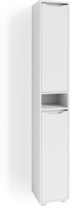 Vicco Badschrank Ruben Hochschrank in Weiß mit 7 Fächern, B/T/H: 30 x 30 x 193 cm - Bild 2