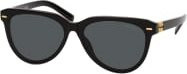 Miu Miu MU 12ZS Sonnenbrille, Rund, Vollrand, Kunststoff, Damen, Black Grey - Bild 1