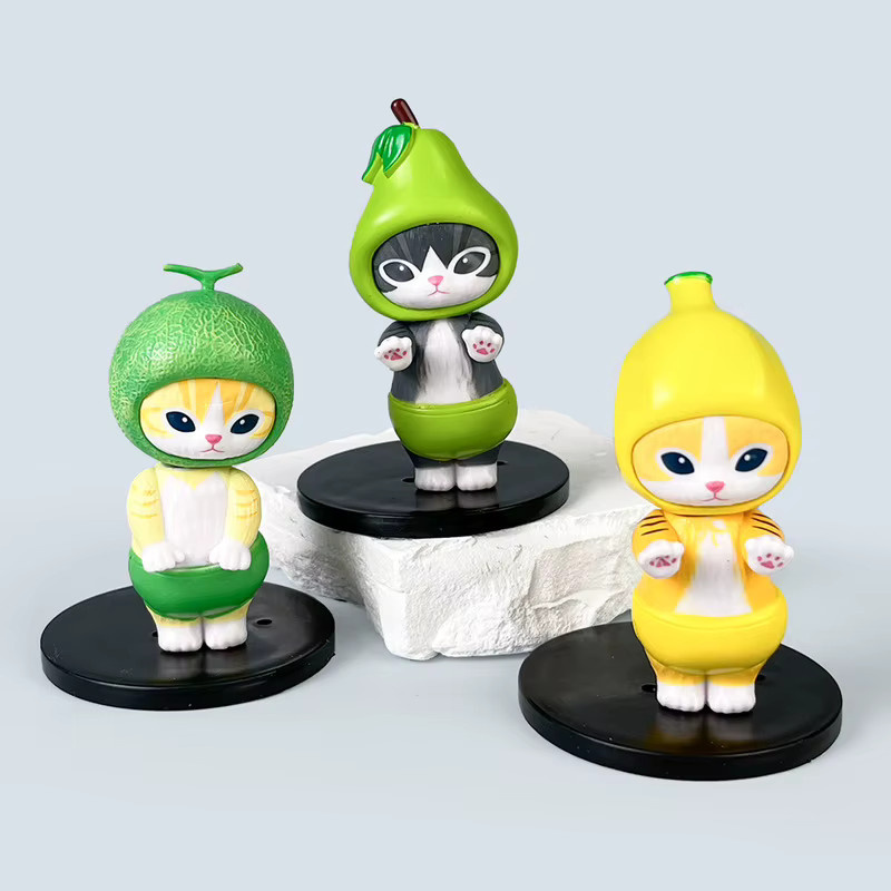 TAKARA TOMY Mofusand Hai-Katze Früchte-Serie, Figur, 6-teiliges Set - Bild 2