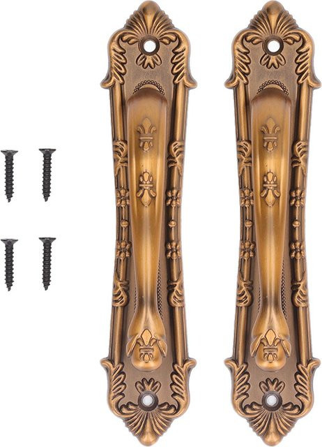 2 Stück OutsideWorld Scheunentürgriff Schwerlast Bronze Aufputz Schiebeholztürgriffe für Tor aus Aluminium in Brushed Bronze - Bild 1
