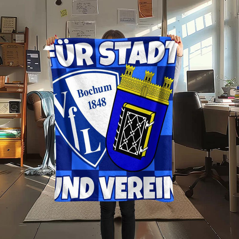 VfL Bochum 1848 Flanellblanke von On My Love Home, B/B: 80 x 120 cm - Bild 3