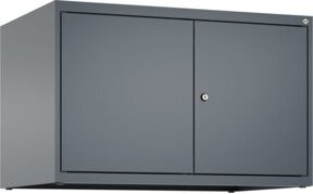 C+P Aufsatzschrank Classic PLUS mit 2 Abteilen und Zylinderschloss, Anthrazit/Grau, B: 80 cm, H: 50 cm, T: 50 cm - Bild 1