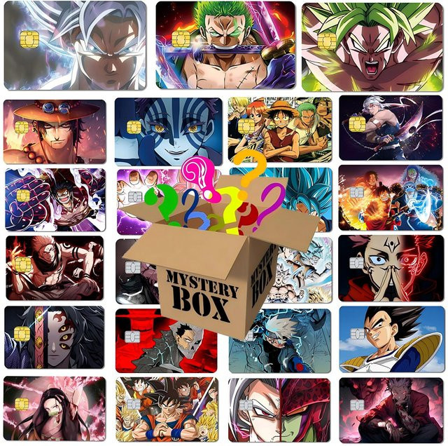Bandai Anime Baidai Serie Kreditkarten- und Debitkarten-Matte-PVC-Folienhülle, Bunt / Mehrfarbig, 5-10 Stück - Bild 1