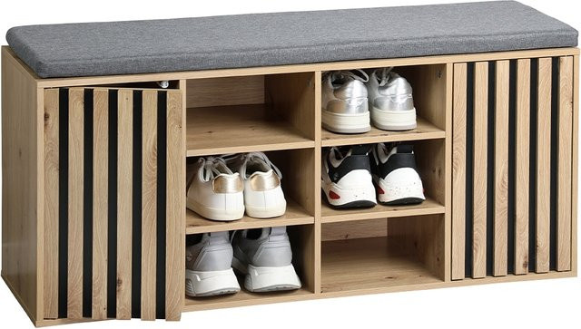 KESPER Schuhschrank mit Sitzkissen in Beige, modern, FSC-zertifiziert - Bild 1
