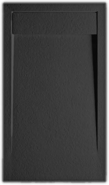 Frascio New Technology Duschwanne Vulcano Line aus Mineralguss, Schwarz, B/T: 140 x 90 cm - Bild 1