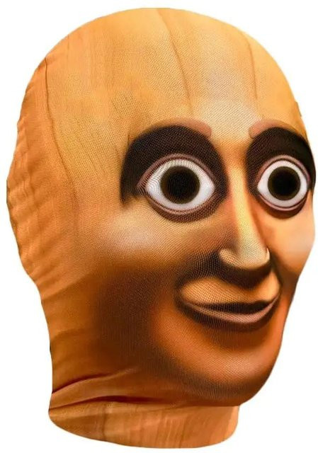 3D-gedruckte Vollgesichts-Visiermaske, elastische Netz-Sturmhaube, Unisex, Braun - Bild 1