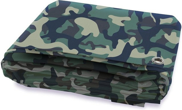 KARAT Abdeckplane Camouflage wasserdicht mit Ösen, 100 g/m², Multicolor - Bild 2