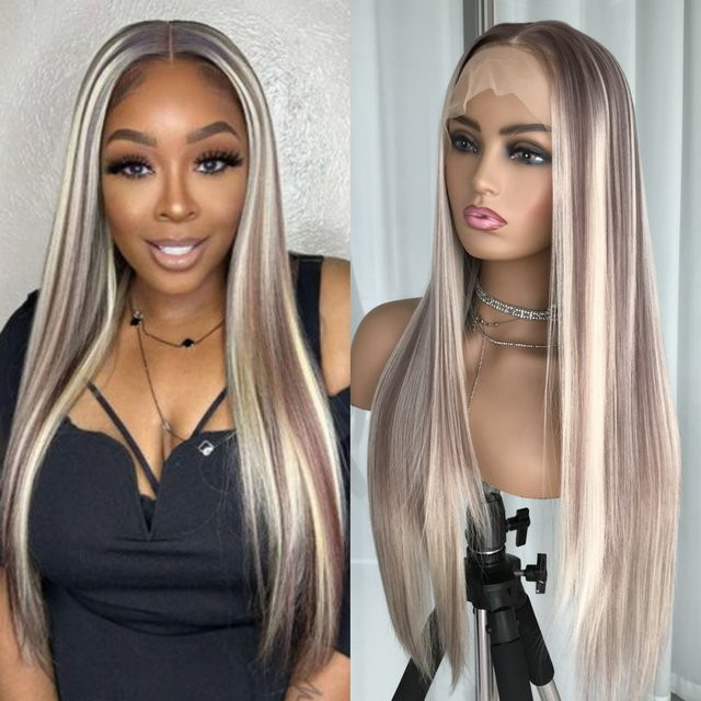 AISOM Lace-Front-Perücke, Highlight Blonde, Damen - Bild 1