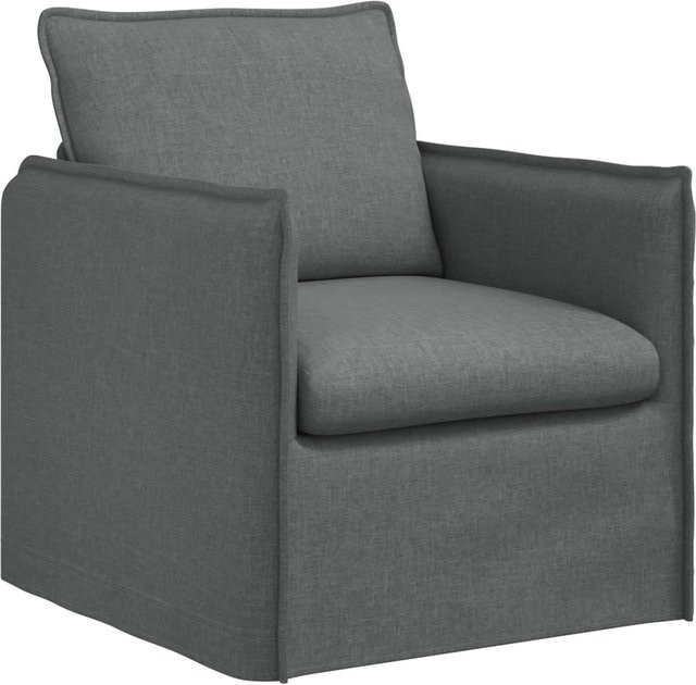 vidaXL Sofa Dunkelgrau mit Stoffbezug und Metallrahmen B/T/H: 195 x 82 x 85 cm - Bild 1