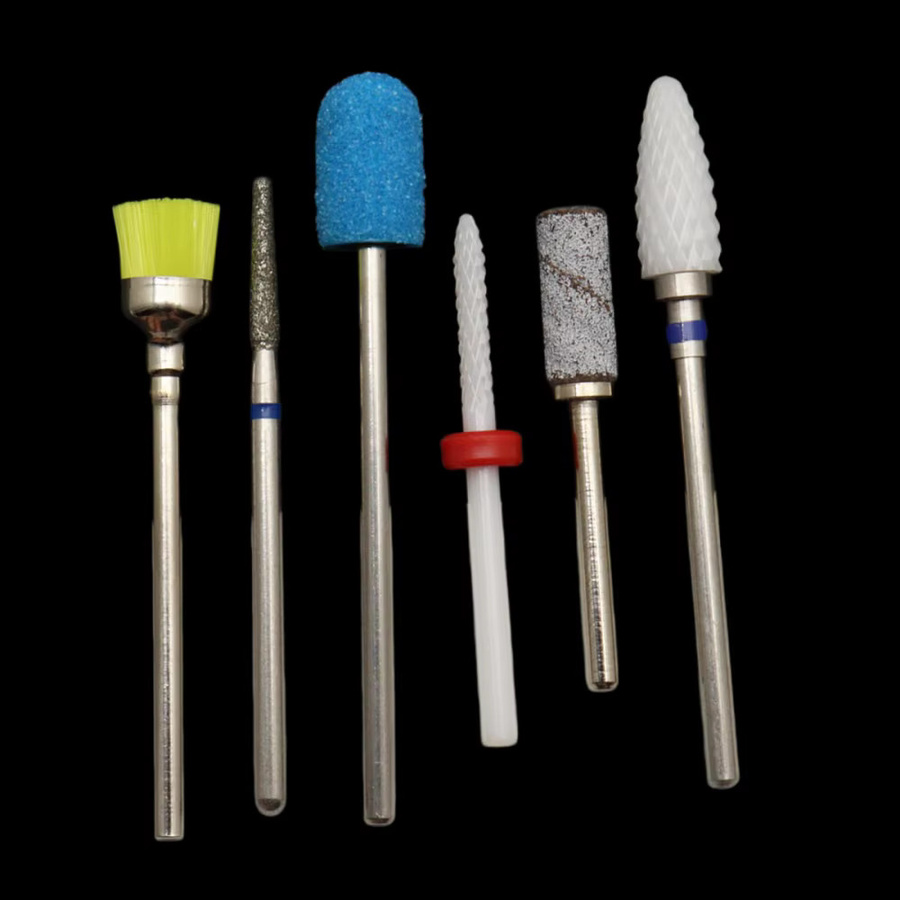 Easy Nail Nagelbohrer-Set, 6-teilig, mit Schleifbändern, Keramik- und Diamant-Nagelbohrer, 2,35mm Schaft, Unisex - Bild 5
