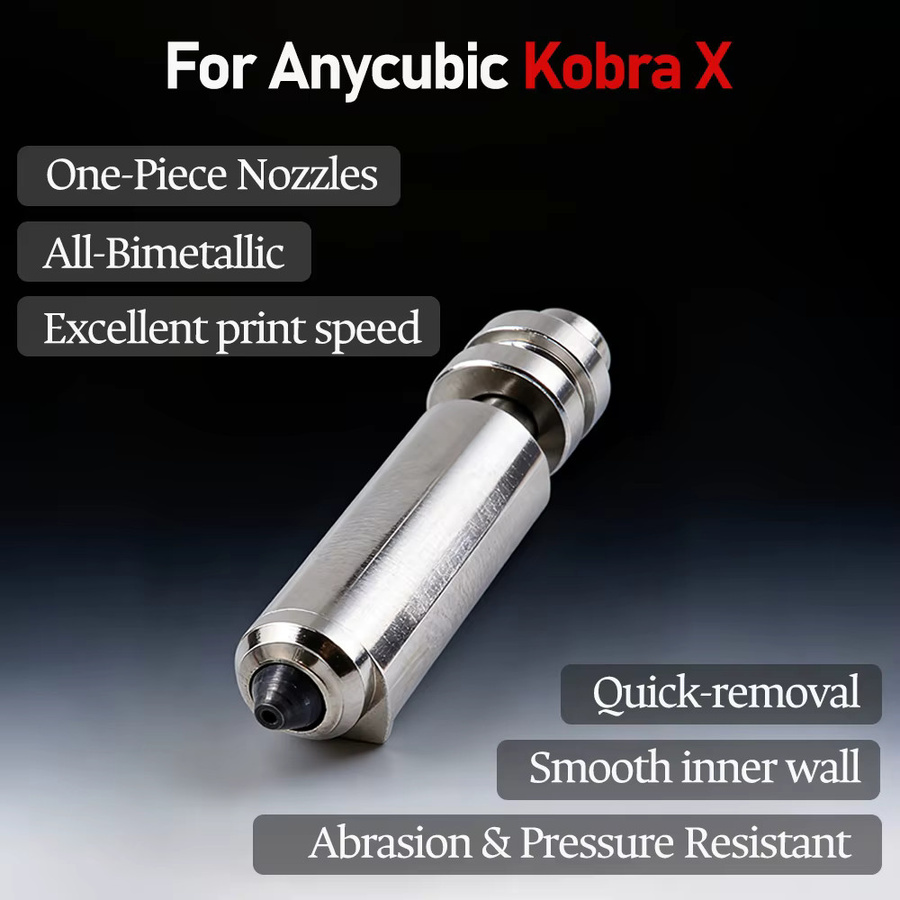 Anycubic Bimetallische Quick Swap Hotend-Düsen aus gehärtetem Stahl für Kobra X Combo 3D-Drucker, Farbe: Silber - Bild 3