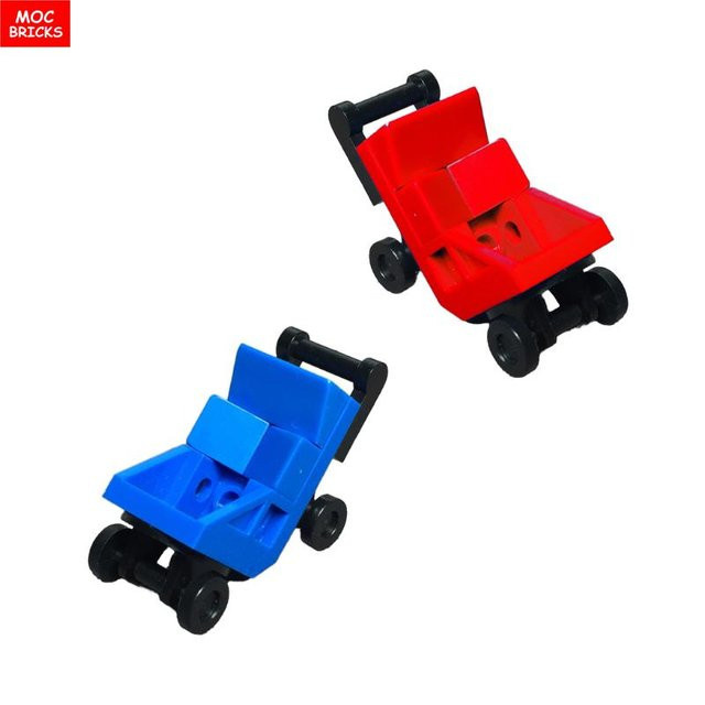 Yiran toy MOC Bausteine Kinderwagen, Säuglingsfigur, ab 6 Jahren - Bild 1