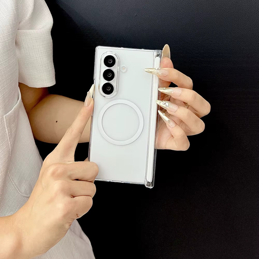 Loobival Transparente Magnetische Hartschale für Samsung Galaxy Z Fold 7 6 5 4 3 Ultra Slim Stoßfeste Schutzhülle - Bild 2