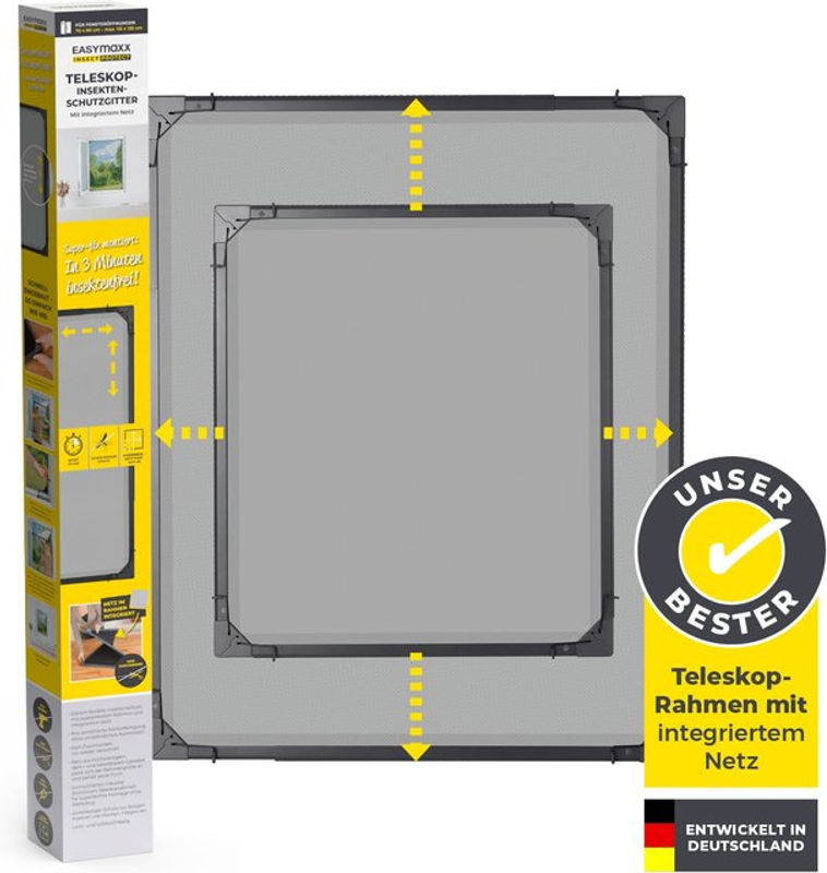 EASYmaxx Moskitonetz Magic Fit in Anthrazit - Bild 3