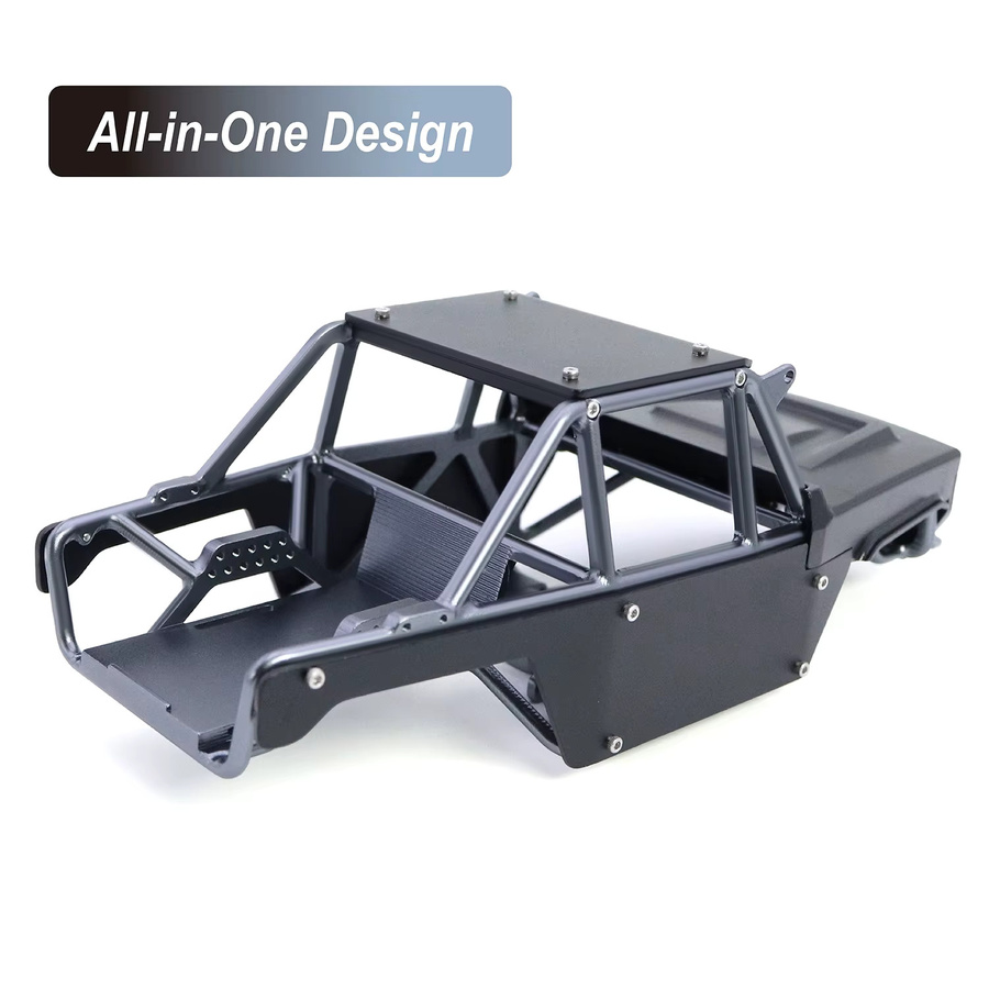 Axial Überrollkäfig Karosserie Rahmen Chassis, 1:24, Metall, Schwarz - Bild 1