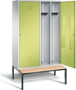 C+P Spind Classic mit 2 Türen, Front Viridingrün, Korpus Lichtgrau und Gestell Schwarzgrau, H x B x T: 209 x 119 x 81,5 cm - Bild 1