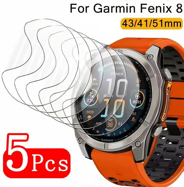 Hydrogel-Displayschutzfolie für Garmin Fenix 8 7 7s 7x 8Pro 7Pro, transparent, Unisex - Bild 1