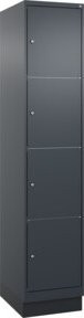 C+P Schließfachschrank Classic PLUS mit Sockel, 1 Abteil, Anthrazitgrau, B/T/H: 40 x 50 x 195 cm - Bild 1